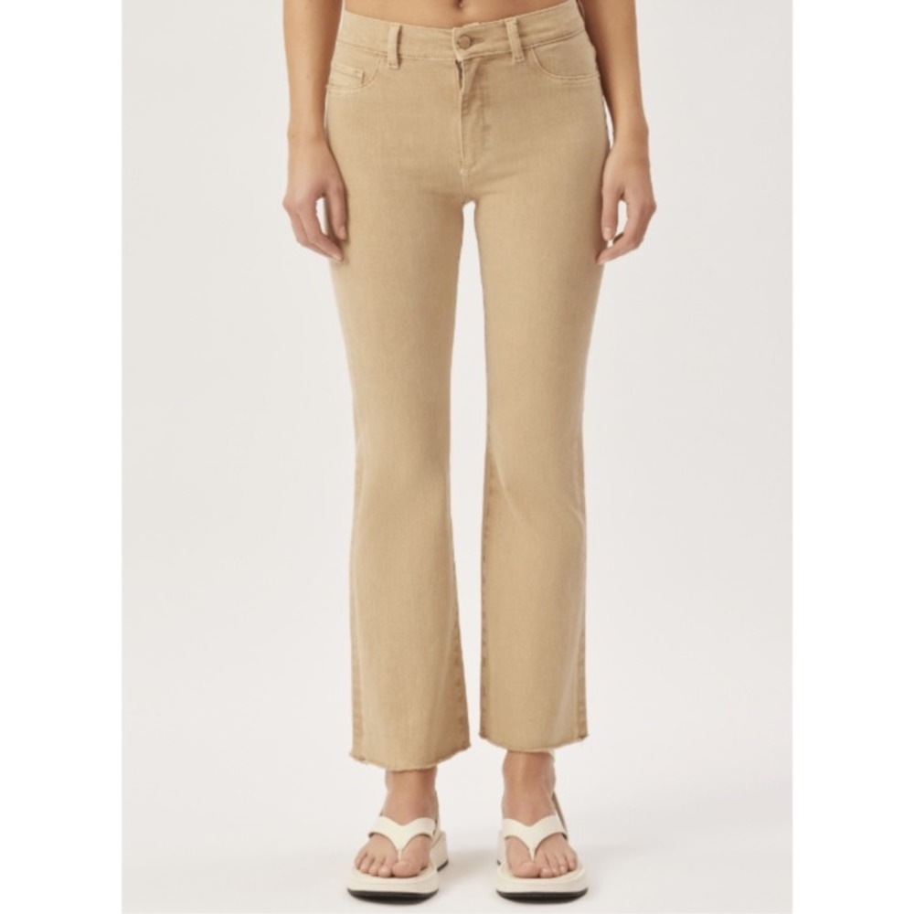 DL1961 Women's Boot Cut Jeans in Light Khaki